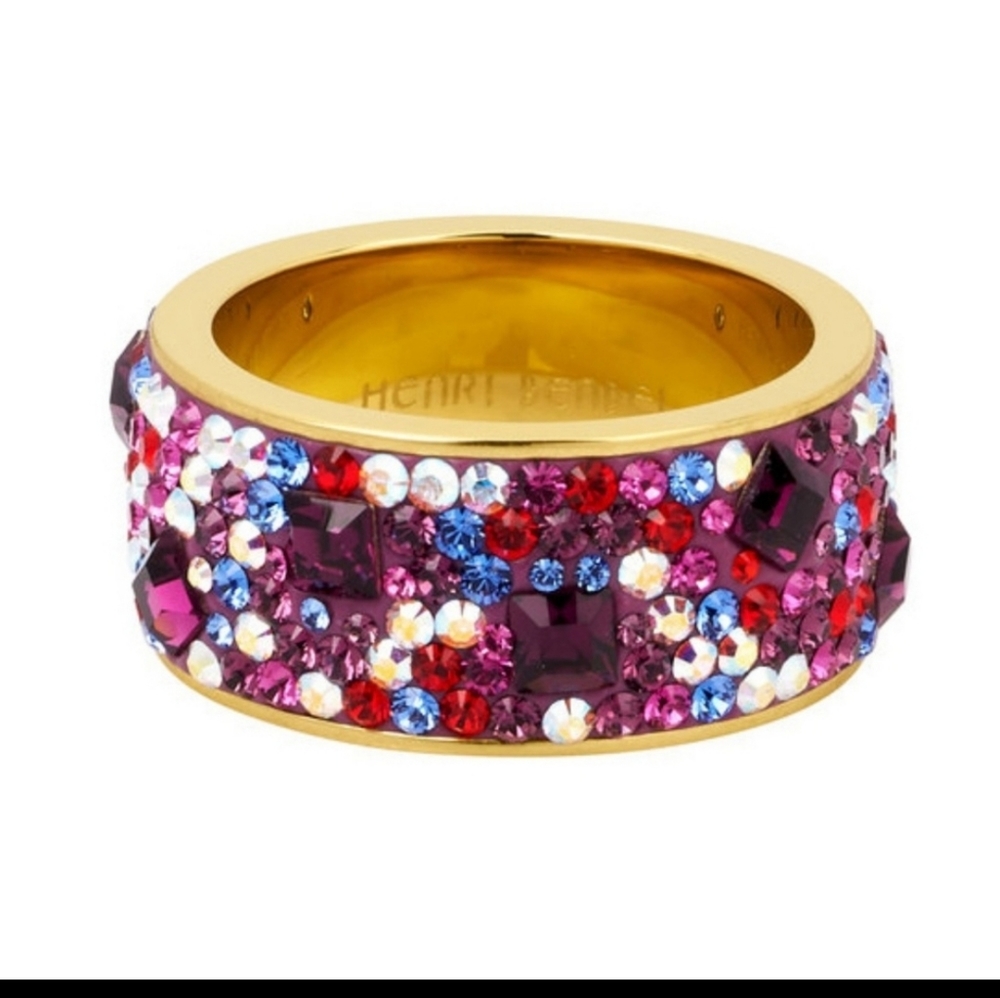 ❣️GORGEOUS RARE❣️ HENRI BENDEL Rox Multi Colors Ring Size 7 & 8